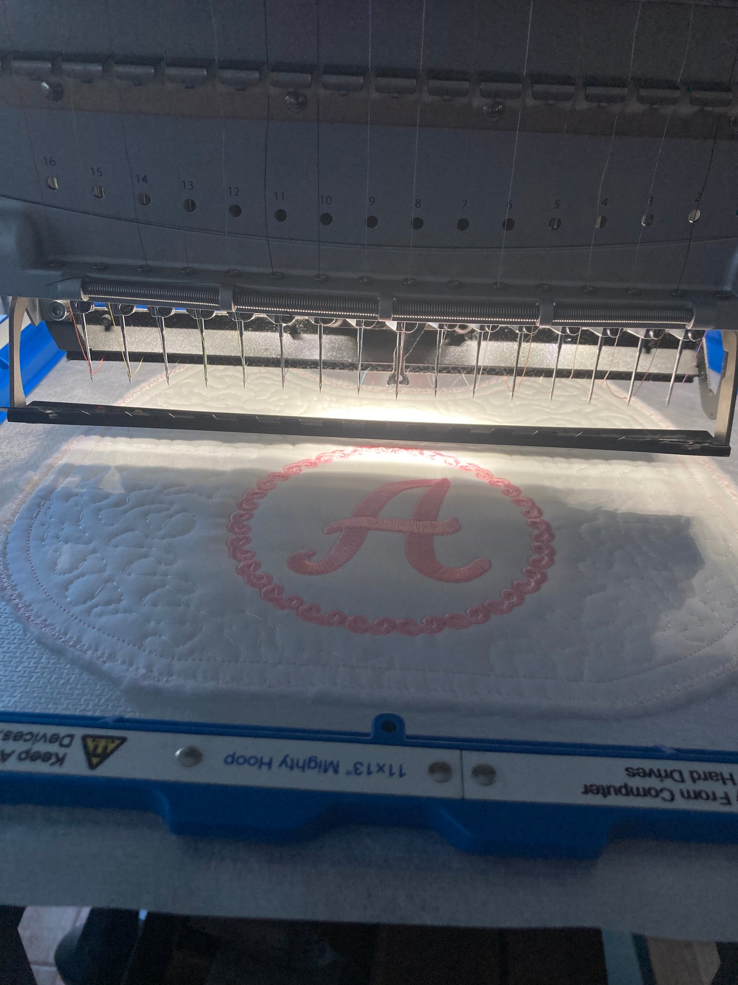 White Padded Monogram Bib