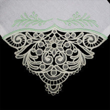 Linen Table Napkin 20x20 - Customizable Lace Corners