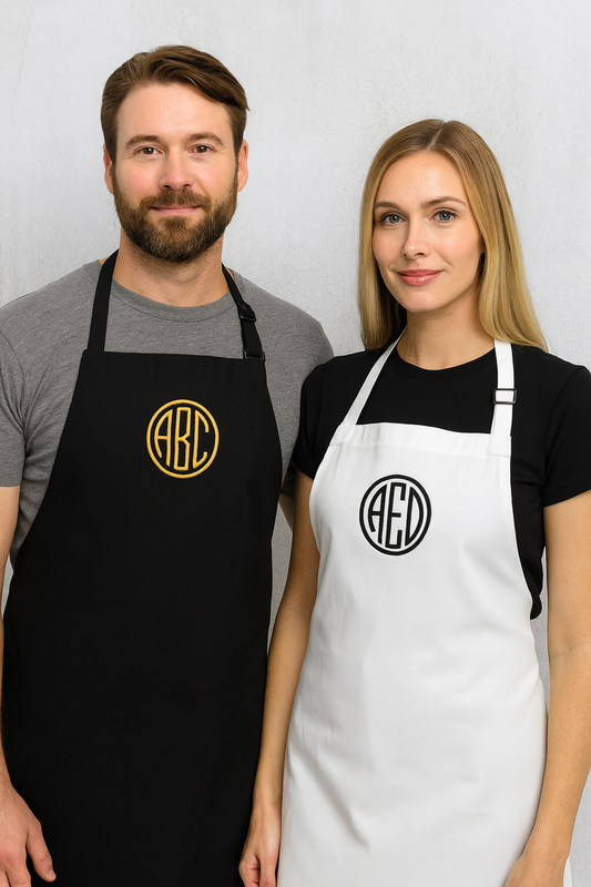 Monogrammed Apron (10,000 stitches)