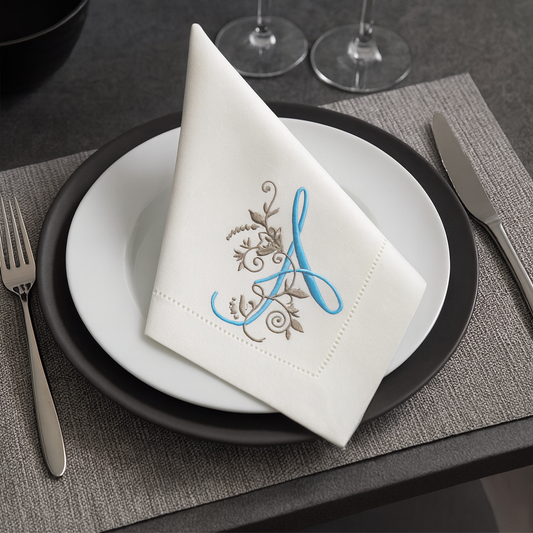 Linen Table Napkin 20x20-Splendid Monogram Customizable