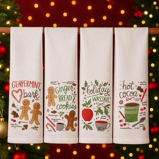 Pen+Paint Holiday Treats Kitchen Towel (31,000 Stitches + Applique)