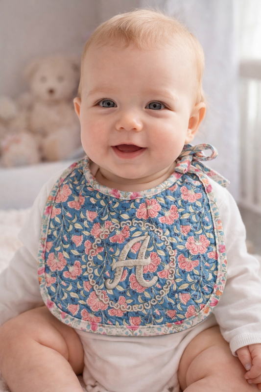 Monogrammed Quilted Bib