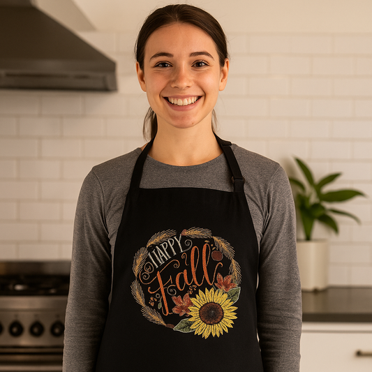 Pumpkin Kisses Apron (40,000 stitches)