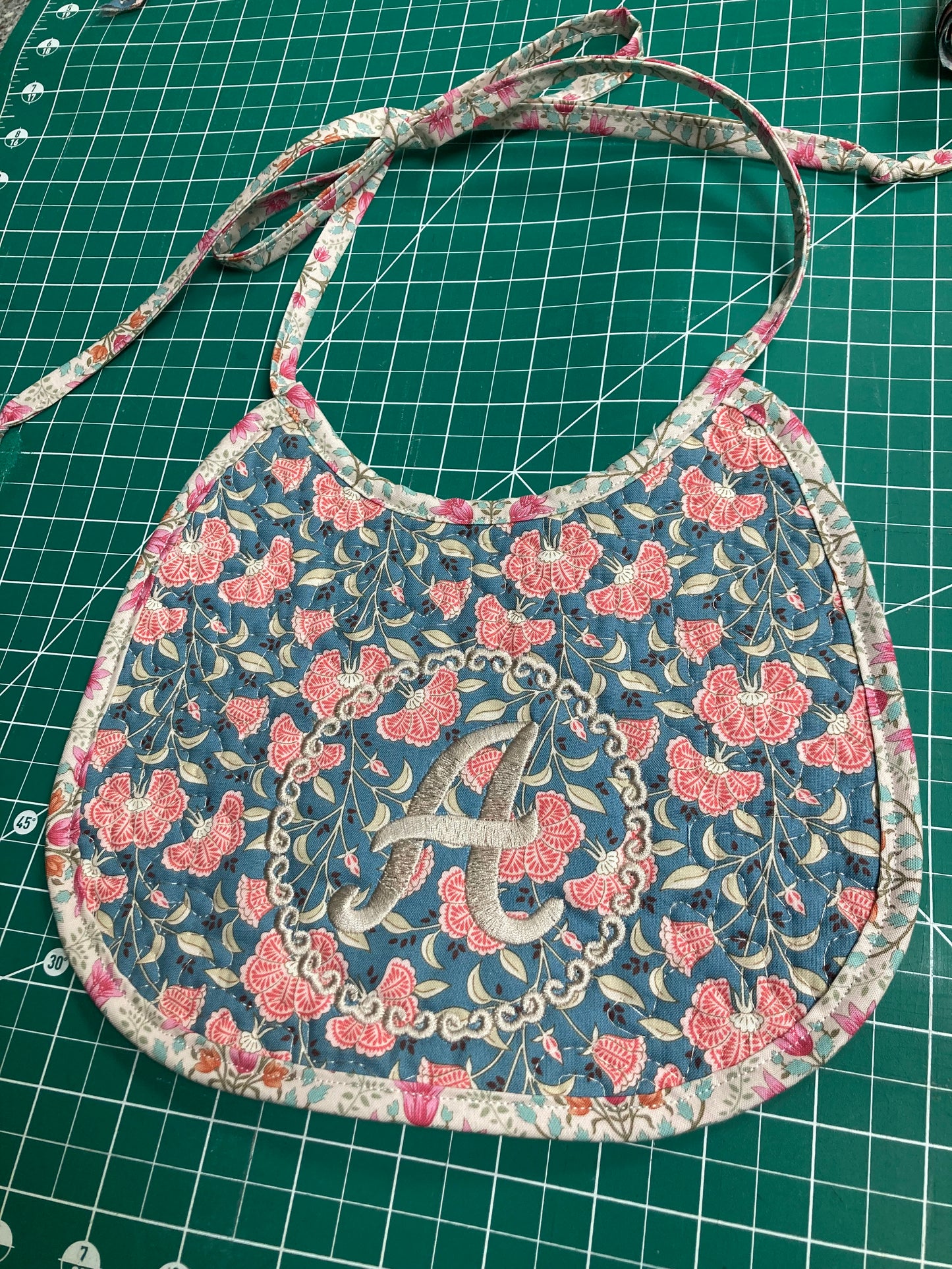 Monogrammed Quilted Bib