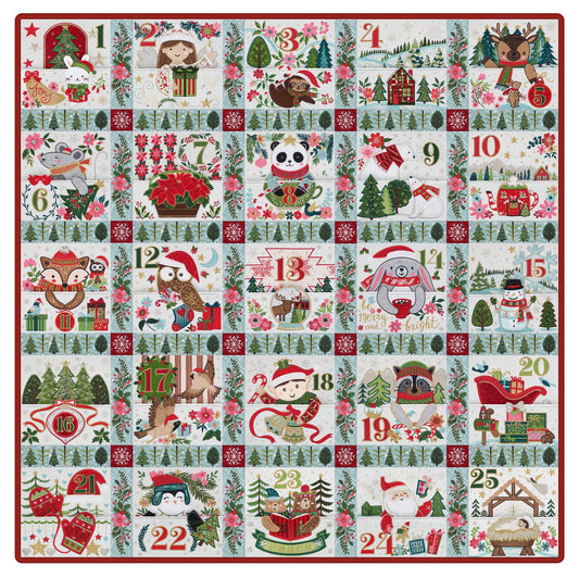 Advent Calendar Quilt - Main Blocks - Size AAA (34,000 stitches)