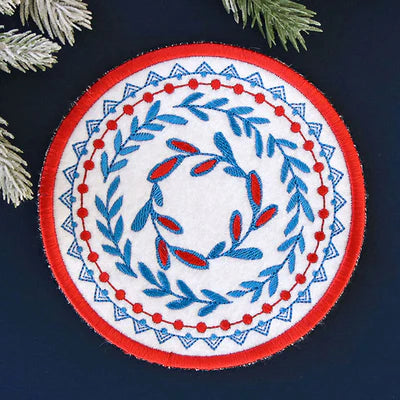 Set of 3 Round Padded Coasters - Nordic Necessities