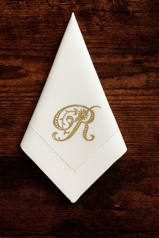Linen Table Napkin 20x20 - Customizable with Premium Embroidery