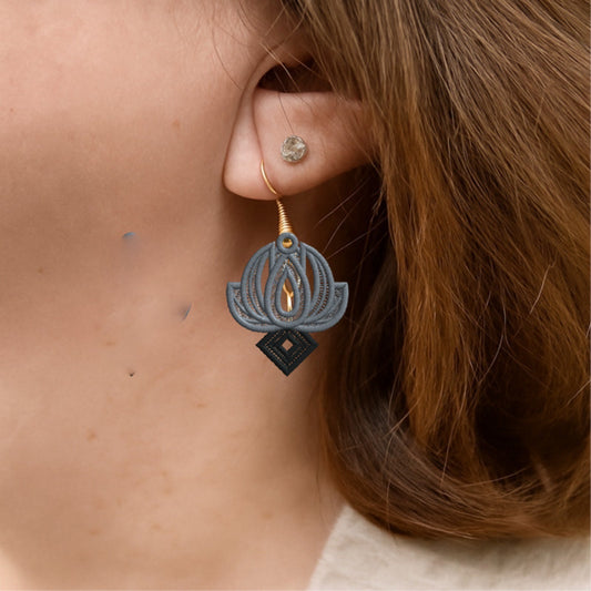 Embroidered Lace Earrings - Customizable