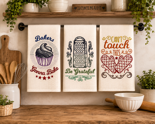 Punny Kitchen Towel-Vertical