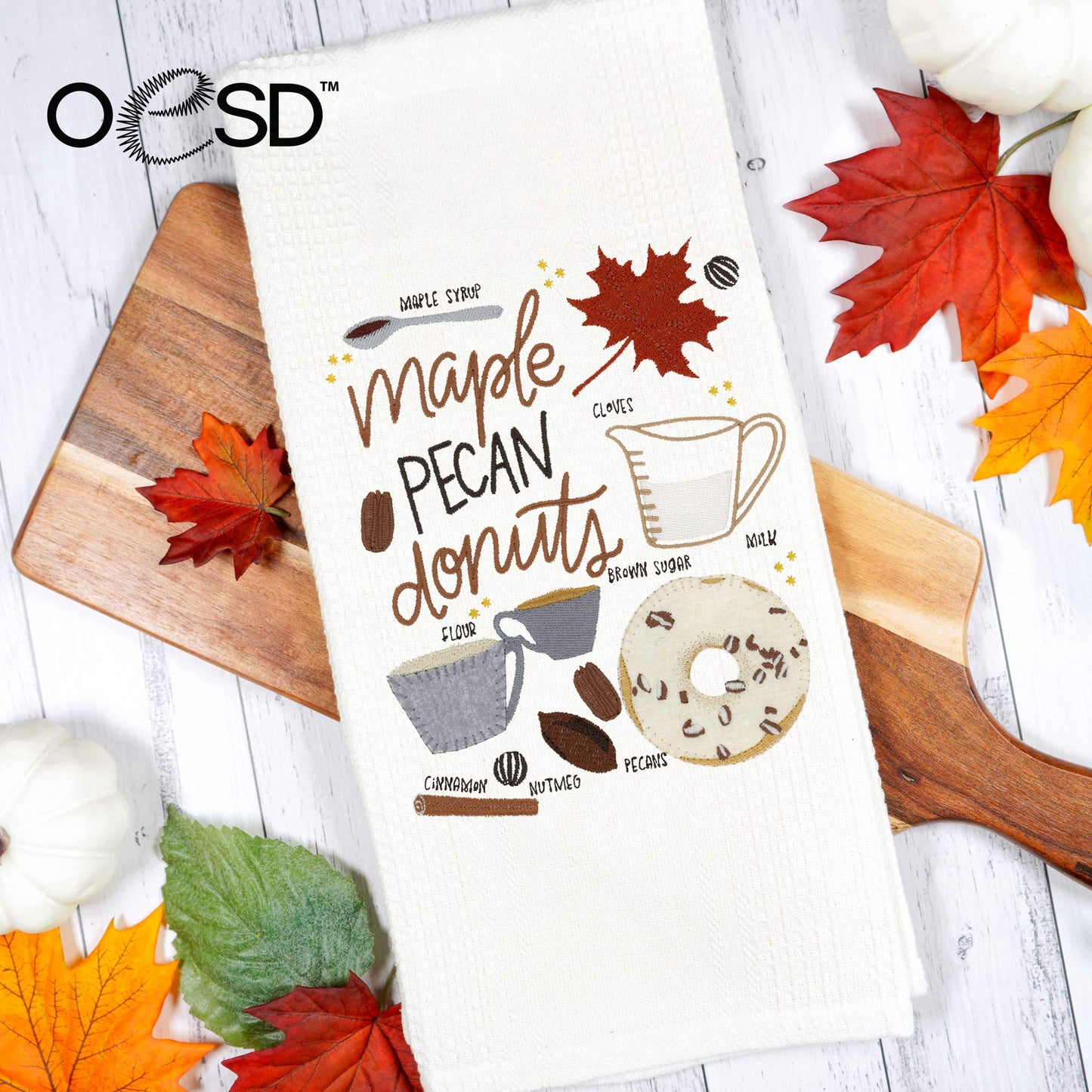 Pen+Paint Fall Treats Kitchen Towel (27,000 stitches)