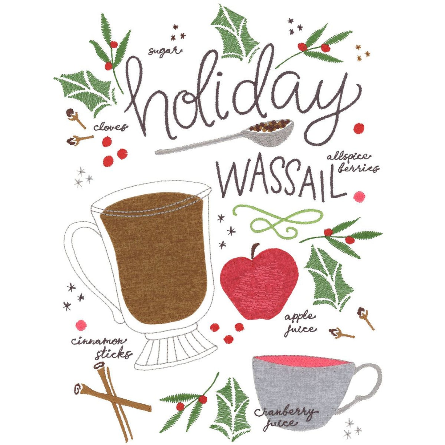 Pen+Paint Holiday Treats Kitchen Towel (31,000 Stitches + Applique)