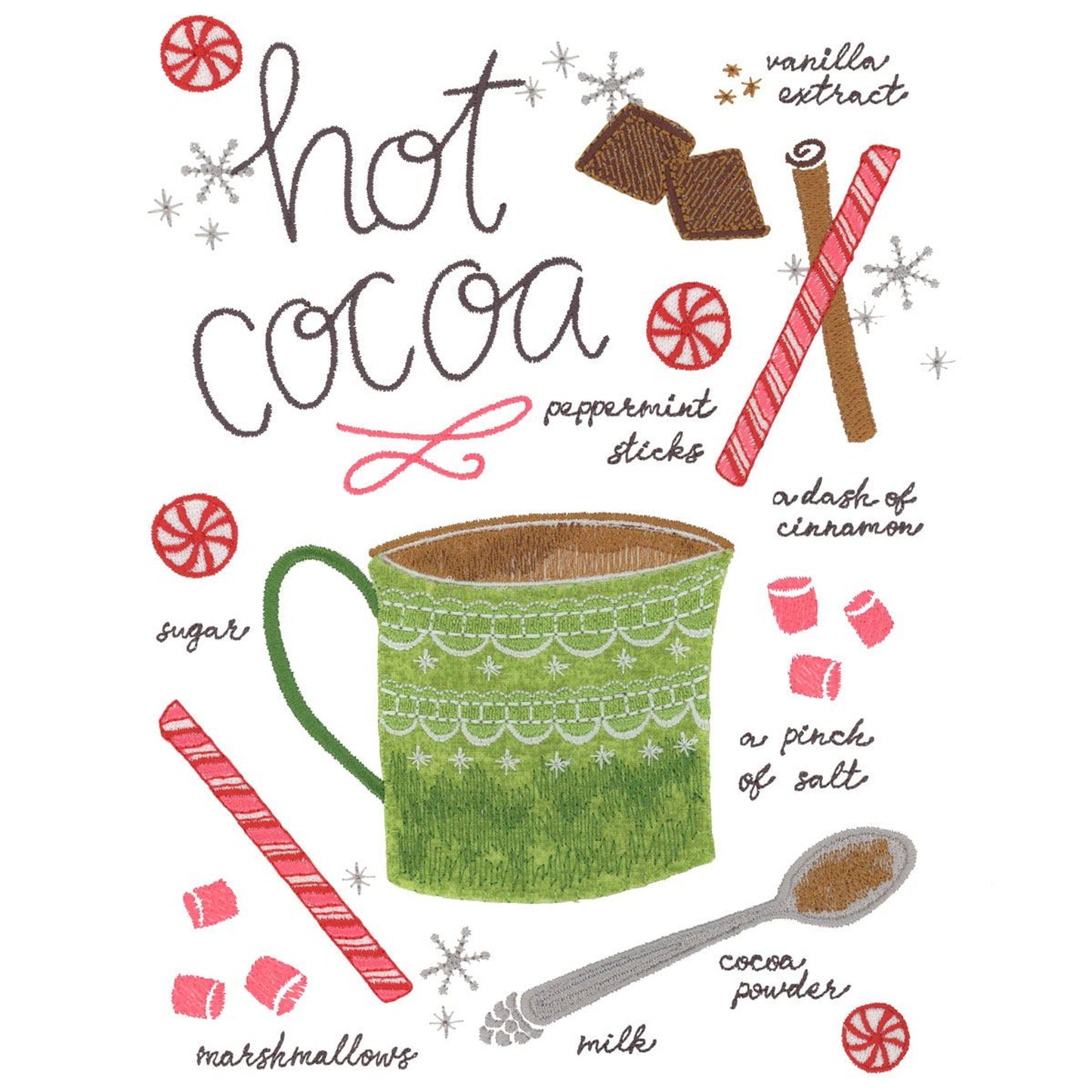 Pen+Paint Holiday Treats Kitchen Towel (31,000 Stitches + Applique)