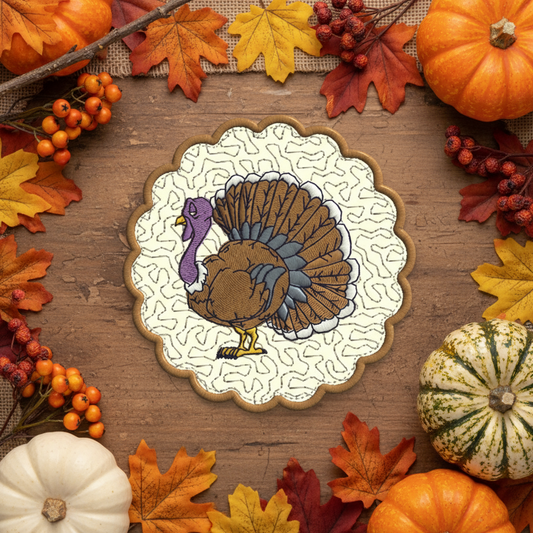 Set of 4 Padded Coasters - Christmas - Thanksgiving (Customizable)