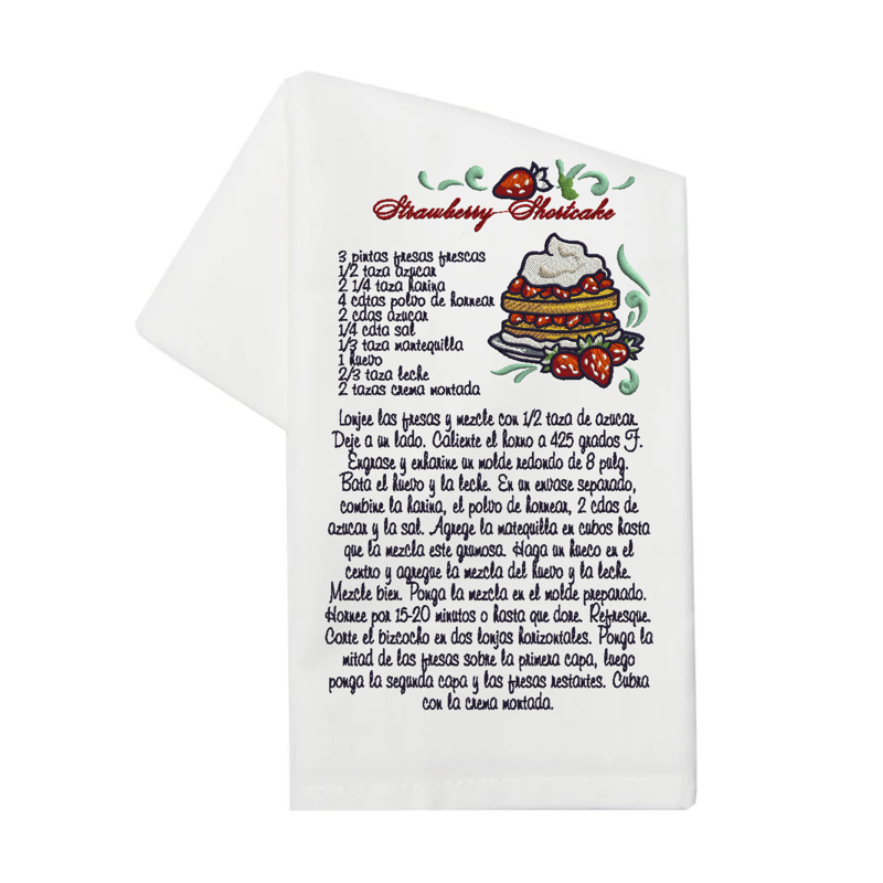 Recipe Towels (Toallas Receta) in Spanish