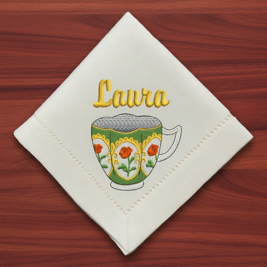 12x12 Linen Cocktail Napkin - Personalized Mugs Collection