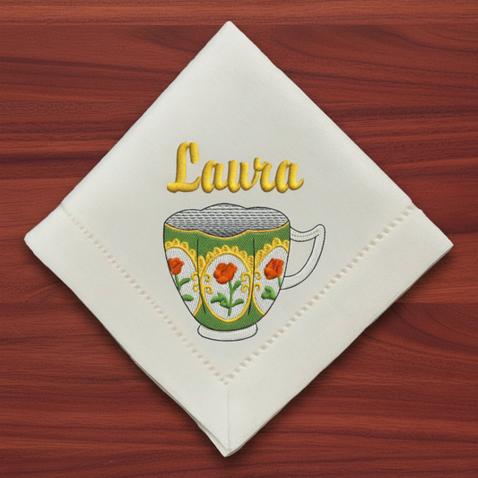 12x12 Linen Cocktail Napkin - Personalized Mugs Collection